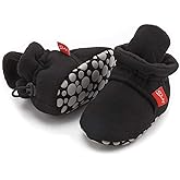 Sawimlgy Newborn Infant Baby Girl Boy Cotton Booties Stay On Sock Slippers Soft Bedroom Shoes Non-Skid Ankle Boots With Grippers Toddler Crib Warm Shoe First Walker Birthday Shower