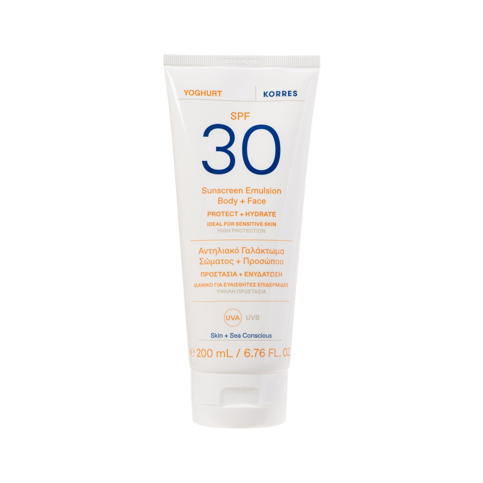 KORRES Yoghurt Sunscreen Emulsion Body + Face SPF 30 200ml