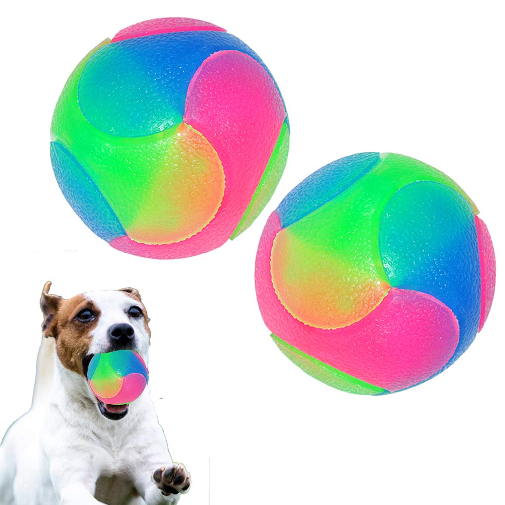 FineInno 2 x Large Luminous Dog Ball for Dogs