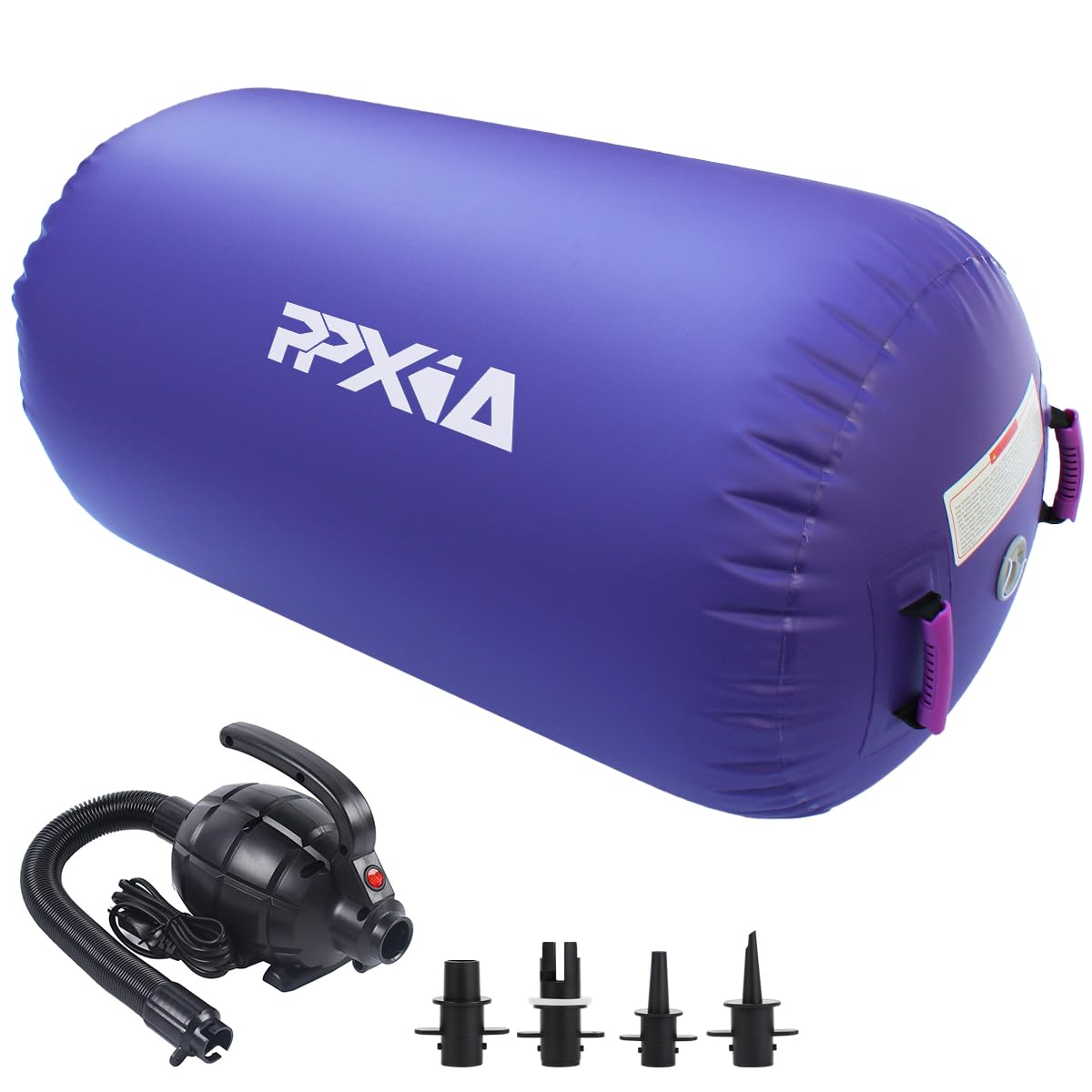 Photo 1 of PPXIA Gymnastics Air Roller Air Barrel Inflatable Tumbling Mat, Tumble Track Backhandspring Mat Gymnastic Equipment with Pump for Yoga Training Cheerleading Home Use
