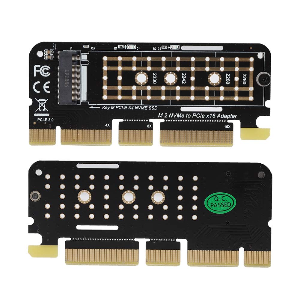 Diyeeni Mounting Board, PCENVME-N05 M.2 NGFF to PCIE, M.2 NGFF to PCI-E X16 Adapter for M.2 Hard Drive with Standard PCI-E Express or NVME