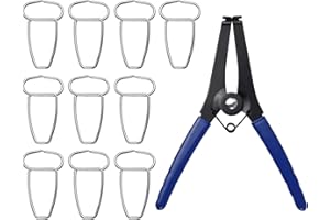 Spring Clamp Pliers with 10 Miter Clamps Woodworking Tool Miter Pliers and Clips for Frames Moldings Composite Miter Corners