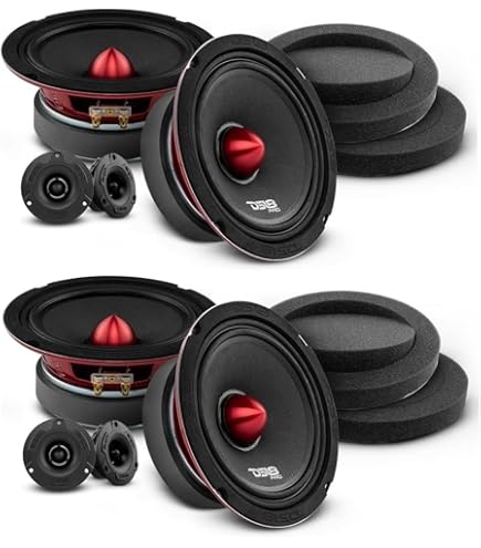 DS18 PRO-X6.4BMPK – Kit Midrange E Tweeter Da 16,5 Cm Con Crossover Integrato Per Auto E Camion