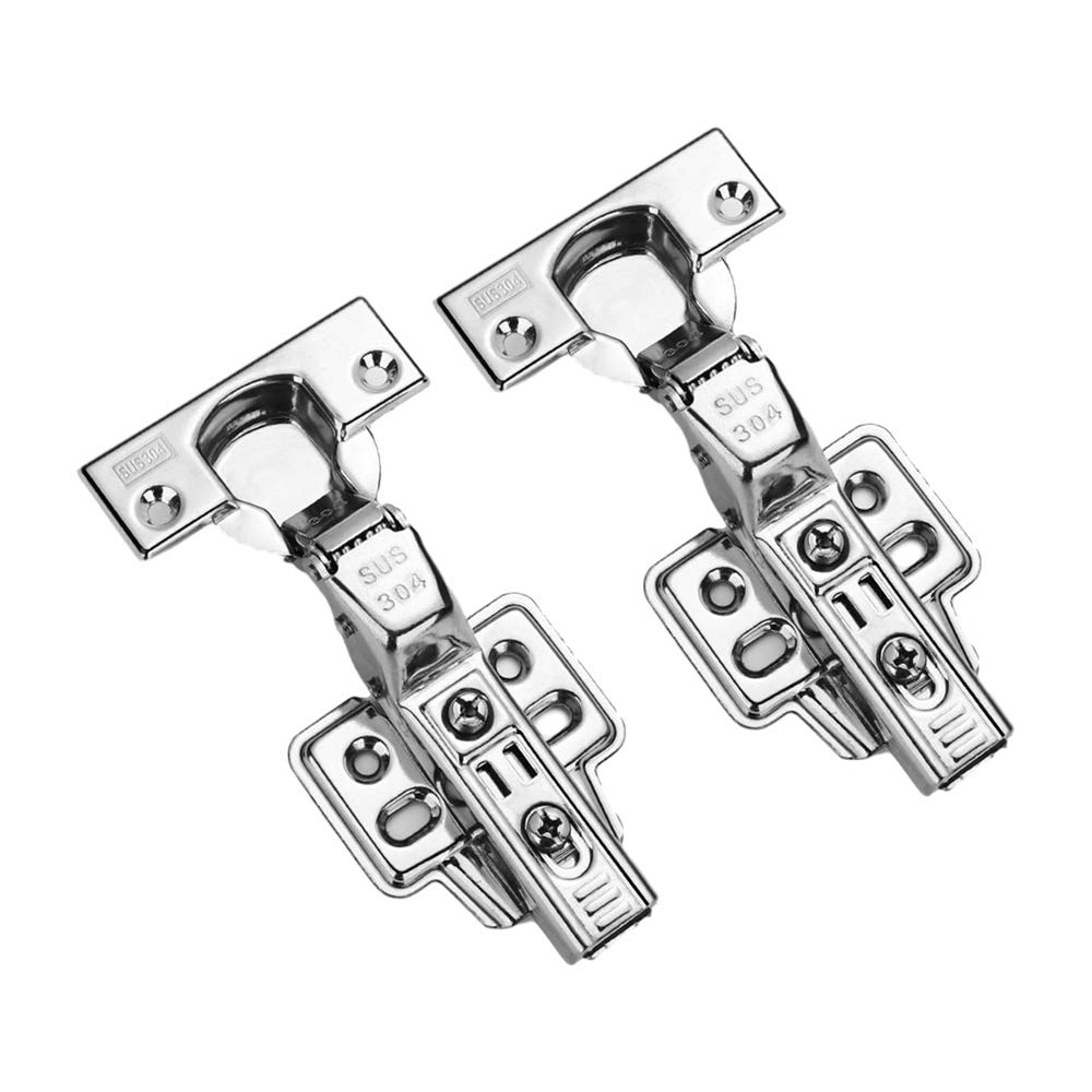 YOFASEN Cabinet Hinges - 2PCS Kitchen Folding Combination Cupboard Door Hinge, 304 Stainless Steel, Inset-3