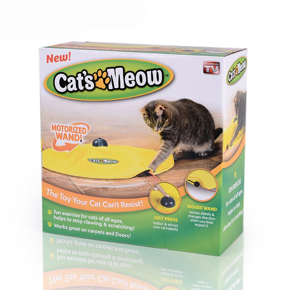 BUYTER Cat's Meow Undercover Toy Moving Panic Mouse Interactive Play for Kitten