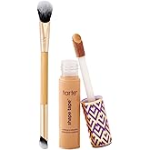 tarte shape tape concealer & brush – Instant Full Coverage for Under Eye, Dark Circles, Fine Lines, Redness & Discoloration, Dermatologist-Tested, Vegan, Cruelty Free