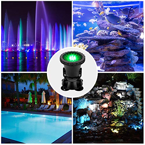 DOCEAN Pond Lights Submersible Spotlight 36 LED with 16 Color, 4 Modes