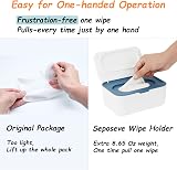 Seposeve Wipes Dispenser Blue One-Hand Operation 80 Wipes Capacity view 4