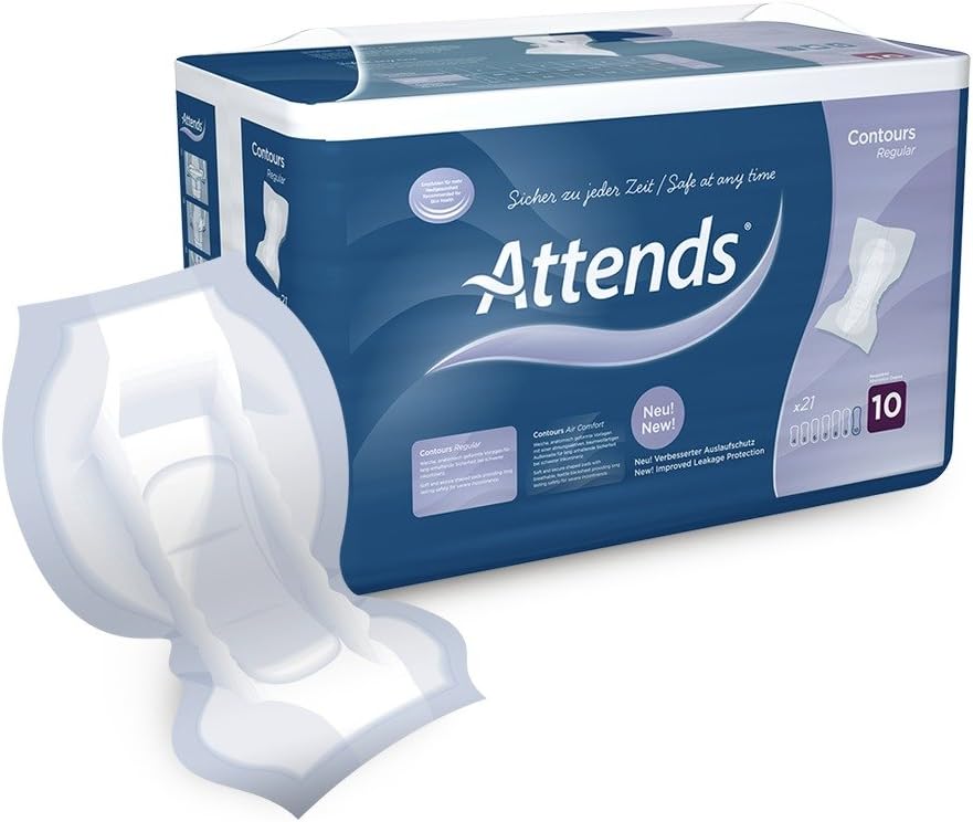 Attends Contours Regular 10 Incontinence Pad Amazon.co.uk Health