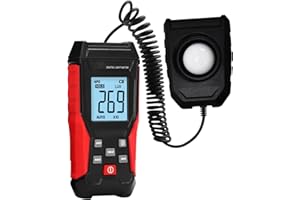 Light Meter Digital Illuminance Meter Luxmeter with Light Sensor 200,000 Lux Range Illuminance for Indoor Outdoor Grow Plants