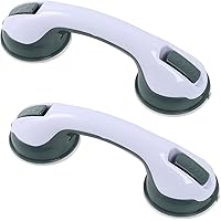 NEXCOV 2PCS Shower Handle, Strong Suction Cup Shower Handles, Grab Bars for Seniors Bathroom, Children, Disabled Non-slip Saf
