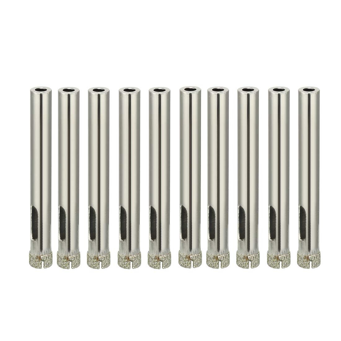 sourcingmap 10PCS 7mm Diamond Coated Hole Saw Drill Bits for Glass Ceramic Tile Marble Rock Porcelain Bottles Pots Brick