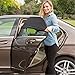 Premium Rear Window Sun Shade Plus Two (2) ShadeSox Universal Fit Car Window Baby Sun Shades! | Universal Baby Sun Shade Travel Kit Bundle (3 Piece) for Cars and SUV's | Travel eBook Included!