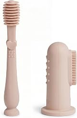Moonkie Baby Finger Toothbrush Tongue Cleaner Kit Blush 2 Pcs view 1