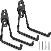 LUPYJI 2 Pack Garage Hooks Heavy Duty Storage Organizer Wall Mount Power and Garden Tool Hangers, for Hanging Ladders, Ropes, Hose, Bulk Items