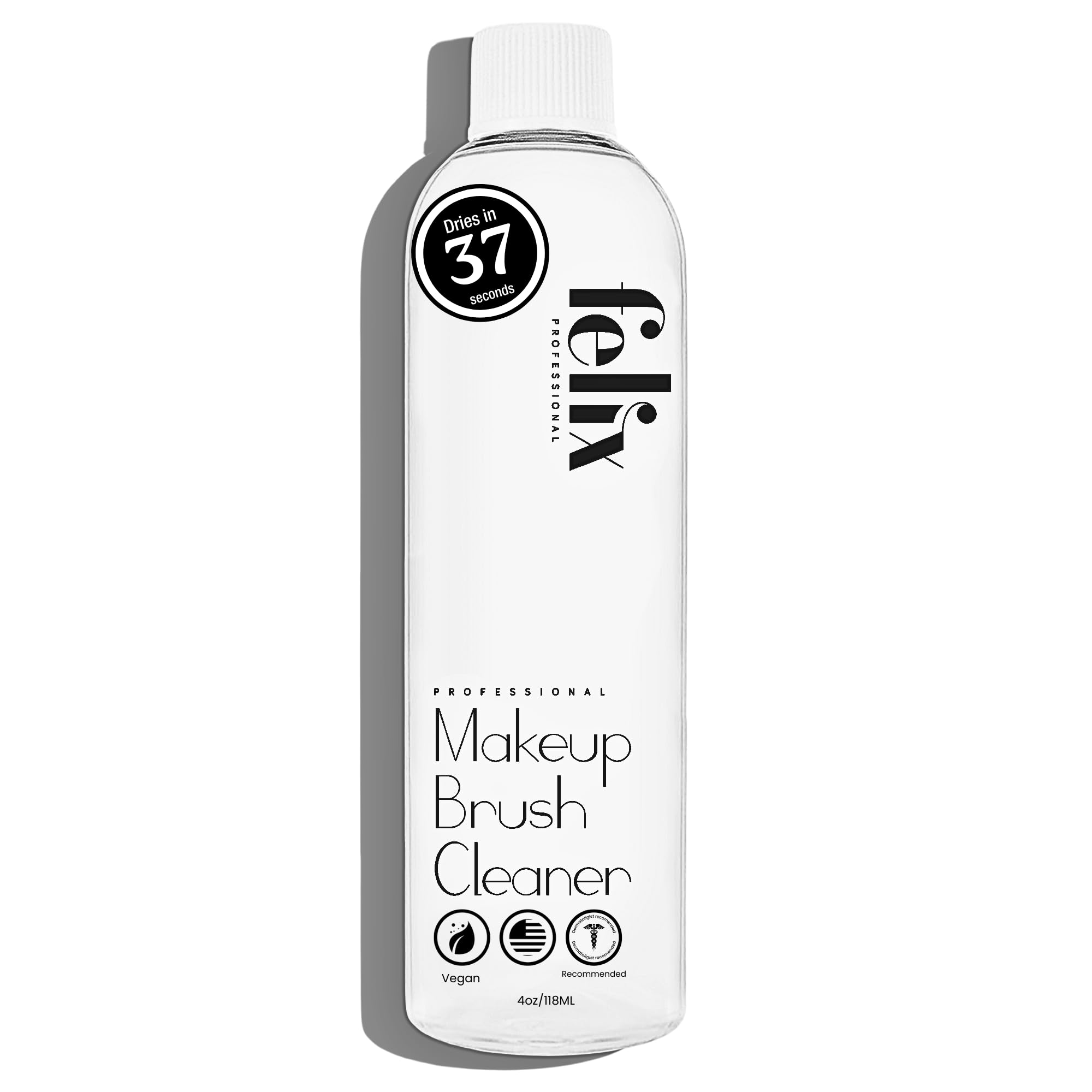 Felix Professional Makeup Brush Cleaner, Deep clean, Quick Dry, Ideal for Cleaning and Deodorizing Natural and Synthetic Make-up Brushes (118ml)