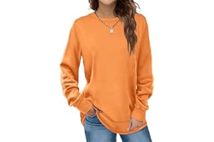 Dofaoo Sweatshirts for Women Crewneck Long Sleeve Shirts Tunic Tops for Leggings Fall Fashion