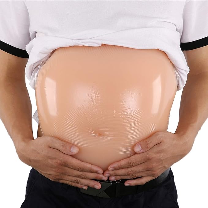 Faux Ventre Grossesse Silicone Réaliste 6/9 Mois - Pour Cosplay Et Shooting - Taille L Nude
