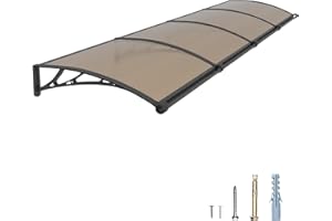 GUANSU-CN 40''*160'' Window and Door Exterior, UV/Rain/Snow/Sunlight Protection Sheet,UPF 50+ Polycarbonate Overhang Canopy,House Overdoor Awnings for Door Entrance Outside/Patio/Porch/Deck