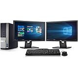 ReCircuit Optiplex 9010 Desktop PC - Intel Core i7 3.8GHz, 16GB DDR3, 1TB SSD, Windows 10 Pro 64-Bit, WiFi, USB 3.0 + 2X New 24" LCD Monitor (Prepared by ReCircuit)