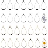 100PCS Open Bezel Pendants, Resin Craft Bezels, Alloy Hollow Frame, Bezel Connector Charms, Geometric Open Back Frame Pendant, Open Bezels for DIY Resin Pressed Flower Crafts Jewelry Making