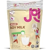 JOI Organic Soy Milk, Plant-Based Milk Powder, Non-Dairy Milk Substitute, No Preservatives, No Gums, No Added Sugar, Vegan, Non-GMO, USDA Certified, USA Based Soy Beans, Kosher, 9g Protein per Serving, Up to 25 Servings, 1 lb (453 g)