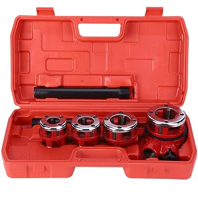 Buy Ratchet Pipe Threader Kit Ratcheting Pipe Threading Tool Manual Plumber Pipe Threading Kit With Ratchet Handle W 4 Dies 1 2 3 4 1 1 1 4 Threader Tool Online In Turkey B08hwzsvrb