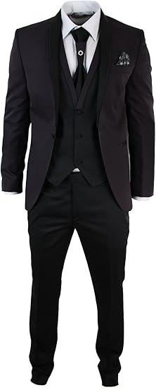 Costume Smoking Homme 4 Pièces Prune Bordeaux Et Noir Coupe