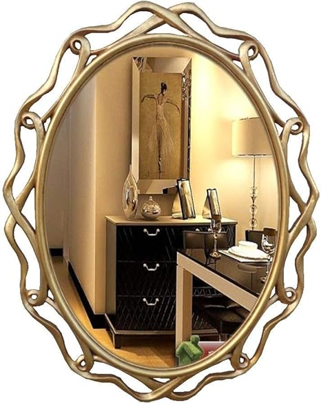 XLY Espejo de Entrada Europea Oval Retro Pared Espejo colgado, Bar
