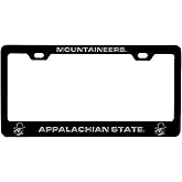 R and R Imports Appalachian State Laser Engraved Metal License Plate Frame Black Officially Licensed Collegiate Product
