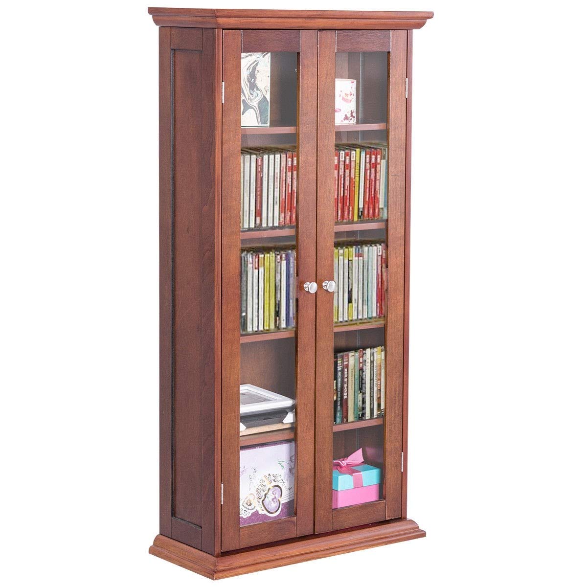 Best Multi Media Glass Door Storage Tower