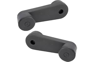 TRQ Front Window Crank Handle Black LH RH Pair for HD Freightliner Truck New