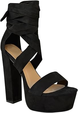 platform block heels closed toe