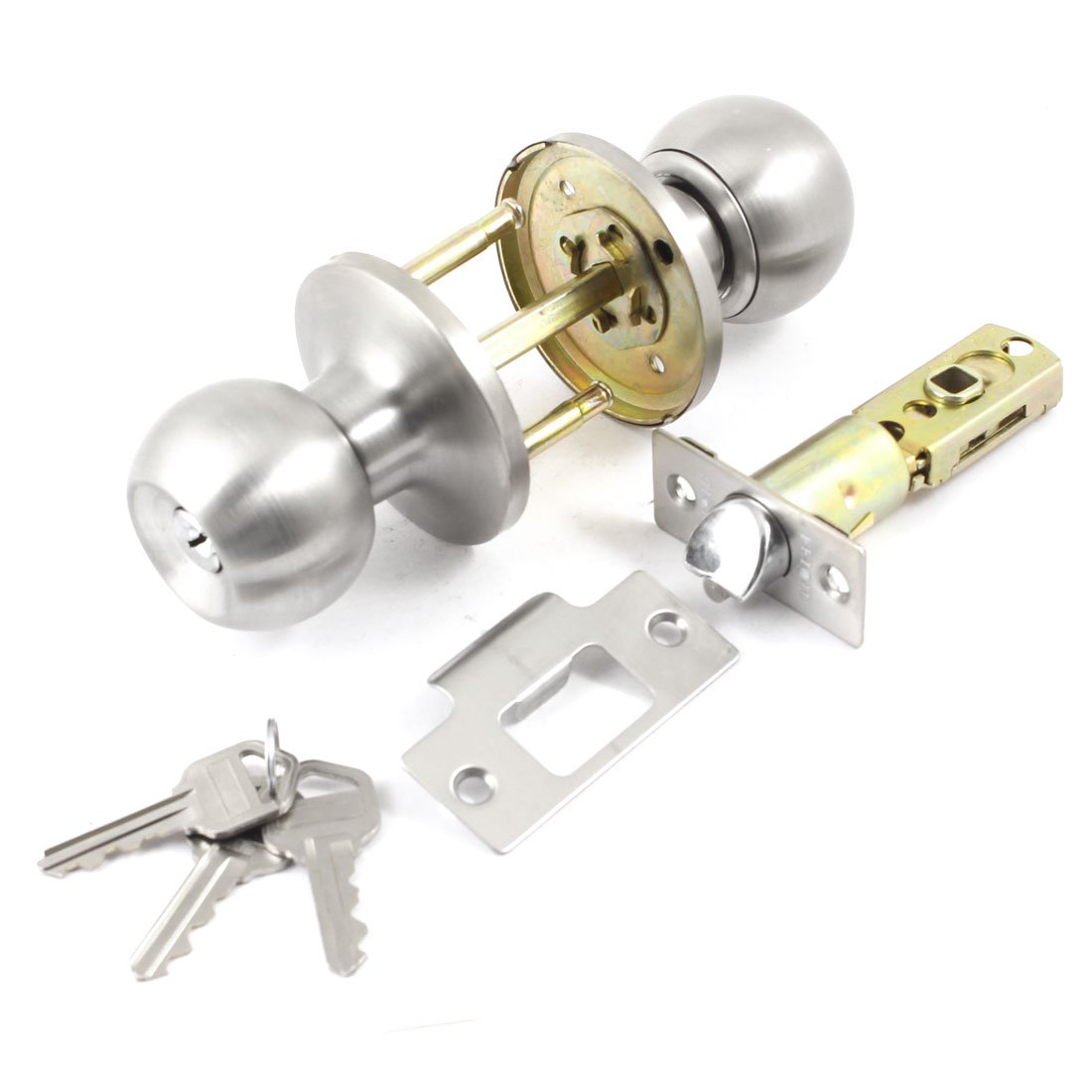 Sourcingmap Restroom Keyed Round Knob Lock Lockset for 35mm-60mm Thickness Door