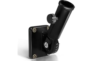 ANLEY Multi-Position Flag Pole Mounting Bracket with Hardwares - Made of Aluminum - Strong and Rust Free - 1" Diameter (Black