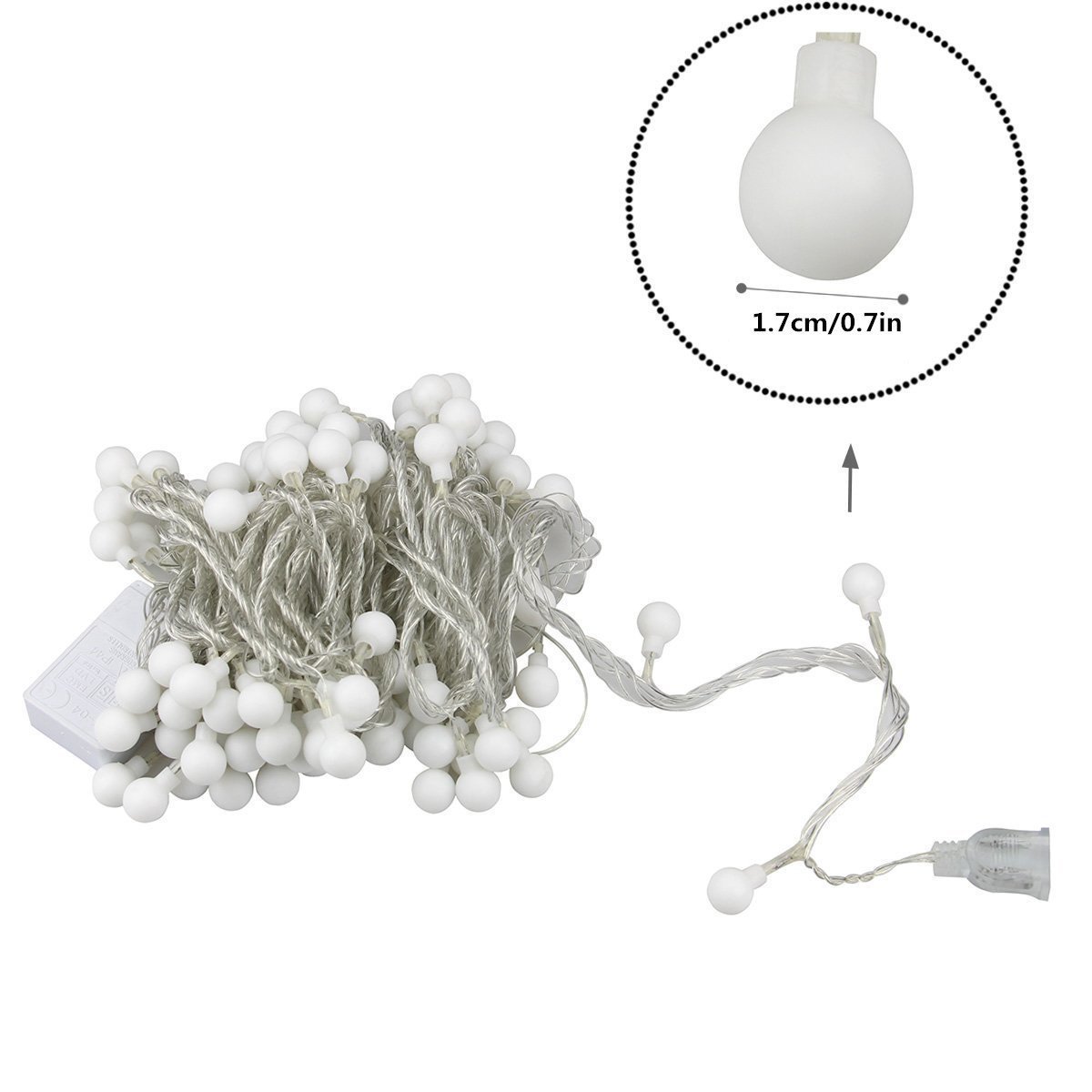 Warm White String Light 100 Pcs 33 Feet Fairy Long String Hanging Led Bulb Starry Lights for Room Garden Backyard Party Christmas Indoor and Outdoor Decor