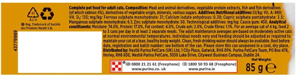 GOURMET Gold Savoury Cake Salmon Wet Cat Food 85g (Pack of 12), Savoury Cake With Salmon, 85 g (Pack of 12) - Image 3