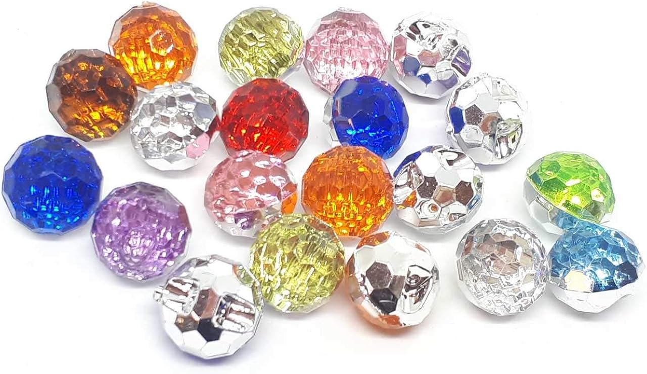 10 Boutons Fantaisie Strass Transparents 13 Mm - 2 Trous, Pour Couture, Scrapbooking, Layette, Origine Chine