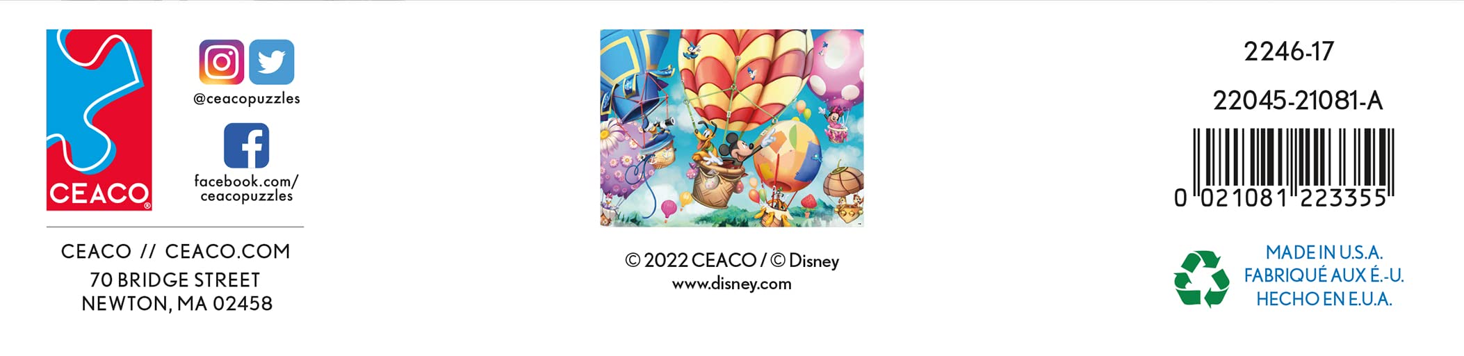 Ceaco - Disney - Mickey's Air Balloon - 300 Oversized Piece Jigsaw Puzzle