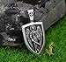 GuoShuang Viking Mens Necklaces Silver Jewelry Pendant Necklace Stainless Steel Vintage Jewelry Set of Axe Necklace Wolf Necklace Mjolnir Necklace & Compass Necklace Viking Gifts For Men 24 Inches