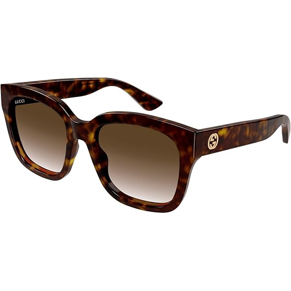 Amazon.com: Gucci GG1550SK 002 Havana/Brown Square Woman's