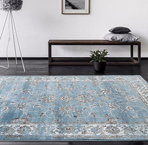 4535 Distressed Blue 5'2x7'2 Area Rug Carpet Large New