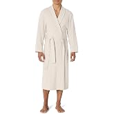 Amazon Essentials Men's Lightweight Cotton Waffle Bath Robe, Mid-Length Loungewear (Available in Big &amp; Tall)