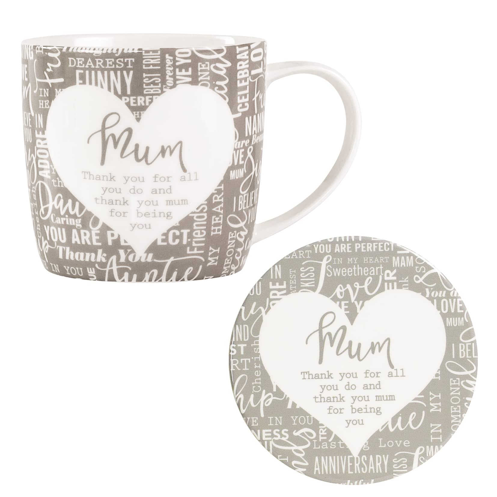 Said with Sentiment 7153 Mum Mug & Coaster Set