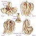 Onedor 12 inch Premium Synthetic Adjustable & Customizable Updo Style Ponytail Hair Extension with Clip on Claw Attachment (1# - Off Black)