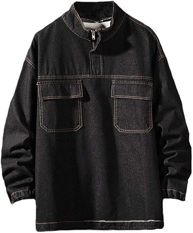 denim pullover jacket