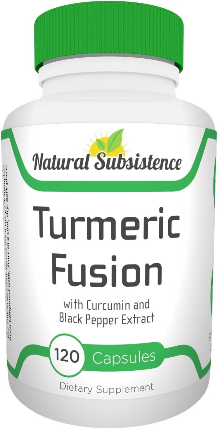 Turmeric Fusion with Black Pepper. 1100mg-120 Capsules. Strongest Turmeric w/ 95% Curcumins. Potent Anti-Inflammatory, Antioxidant, Joint Health for Men & Women