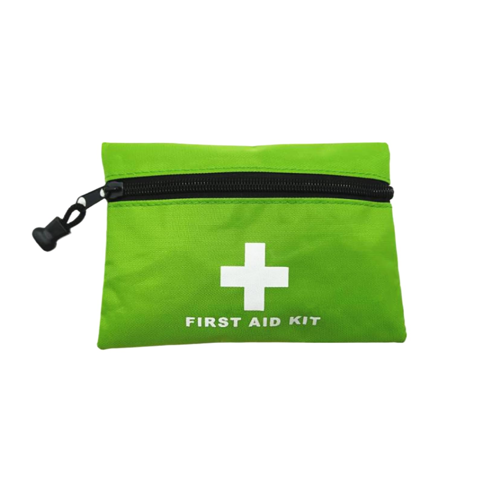 Jipemtra Red Emergency First Aid Bag - Small Empty Travel Rescue Pouch for Medicine Storage - Pocket for Car, Home, Office, Kitchen, Sport, Outdoors (6.3x4.3 Green)