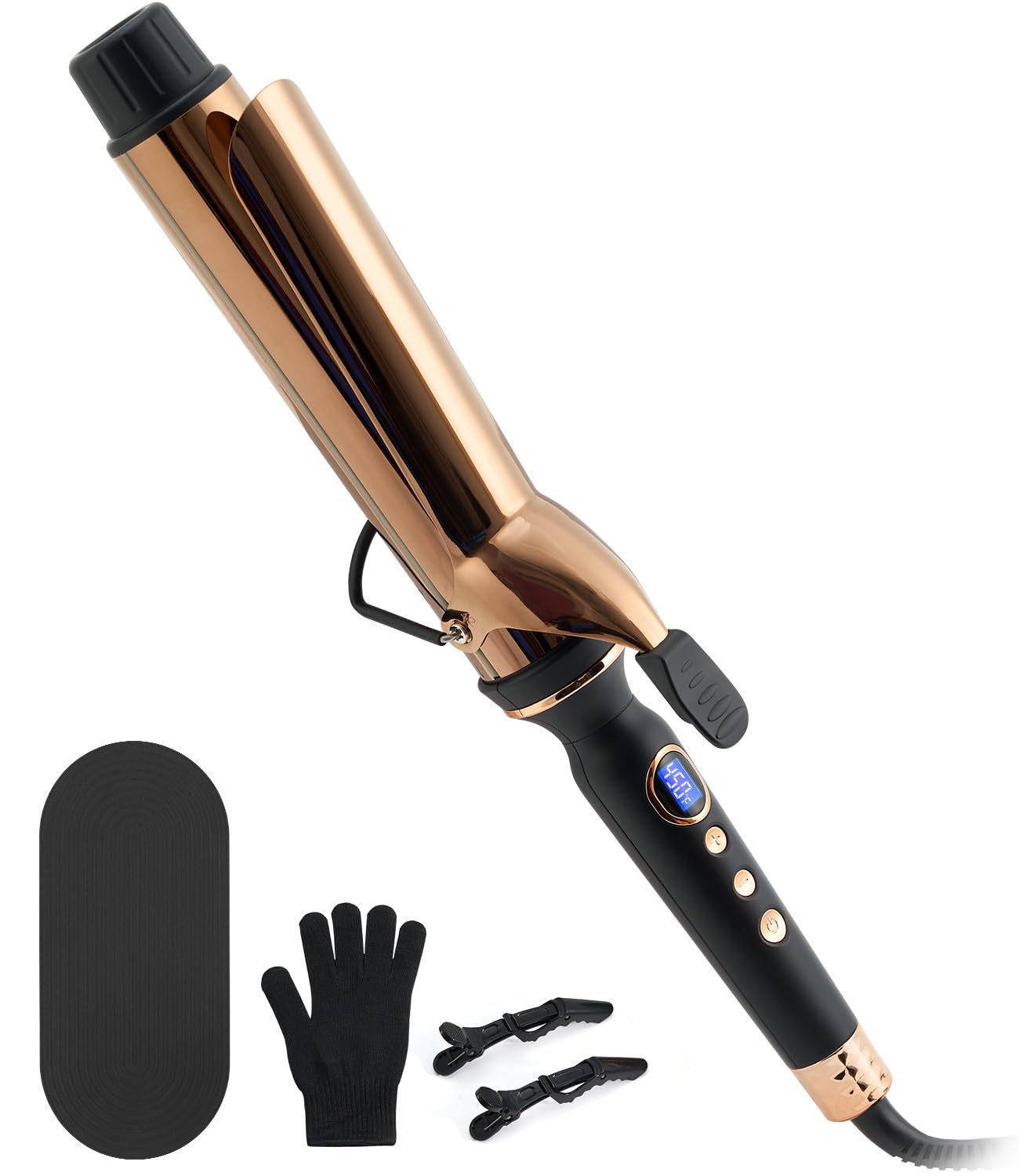 Photo 1 of ORYNNE Titanium 2 Inch Curling Iron?Extra-Long Barrel for Long Hair, Curling Iron 2 Inch with Dual PTC Heater, 12 Heat Settings Big Barrel Curling Irons, 60 Mins Auto-Off & Dual Voltage