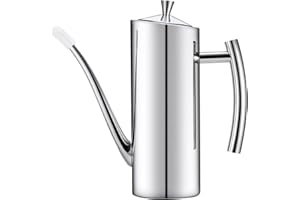 KSENDALO Stainless Steel Olive Oil Dispenser - 24oz/700mL Leakproof Oil Bottle, Premium One-Piece Design with Long Narrow Spo